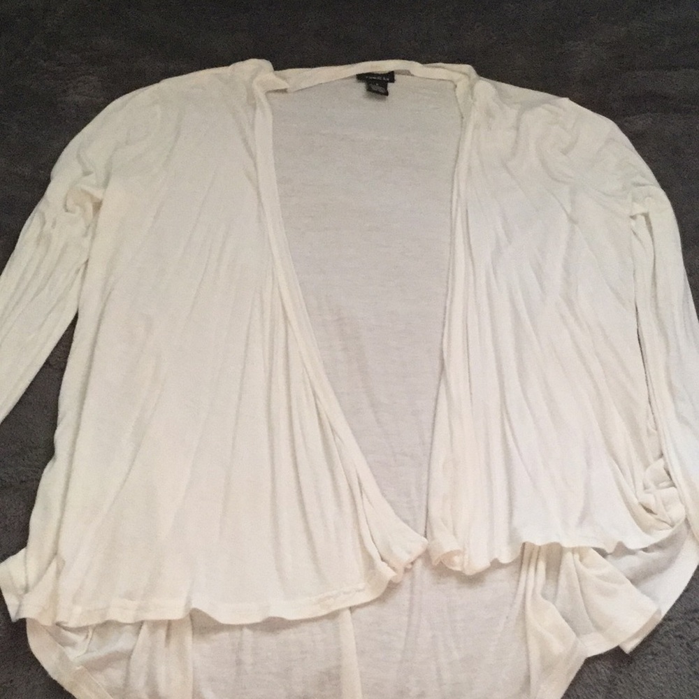 White long sleeve cardigan size S